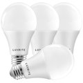 Luxrite A19 LED Light Bulbs 15W (100W Equivalent) 1600LM 3500K Natural White Dimmable E26 Base 4-Pack LR21444-4PK